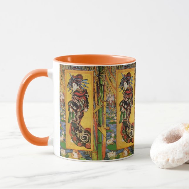 Caneca Japonês Courtesan Oiran por Vincent van Gogh (Com Donut)