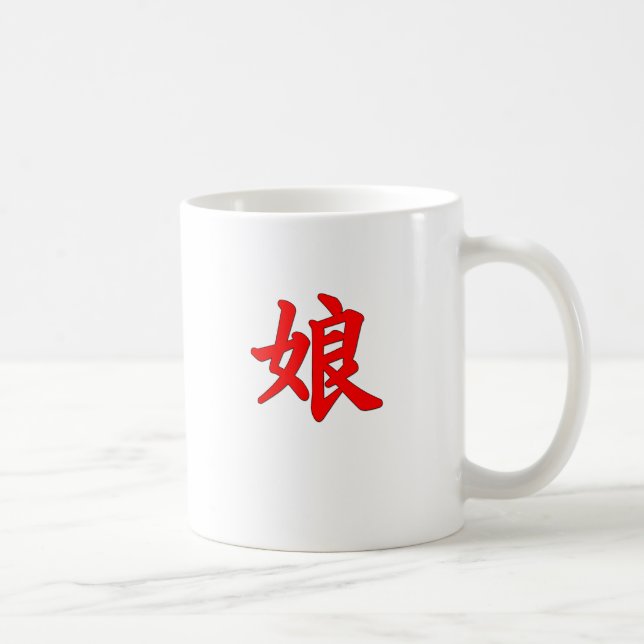 Caneca japonesa do Kanji da filha (Direita)