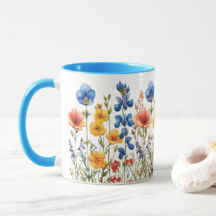 Caneca jardim botânico de flores silvestres