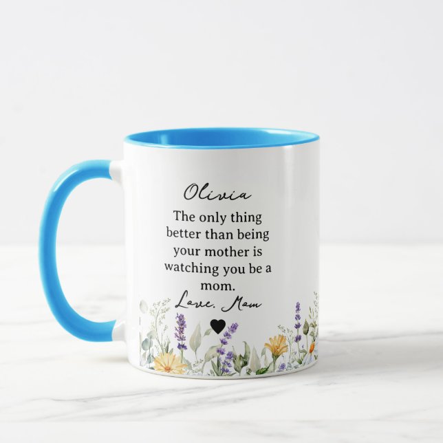 Caneca Jardim da Mamãe Personalizado | Floral do Dia das  (Esquerda)