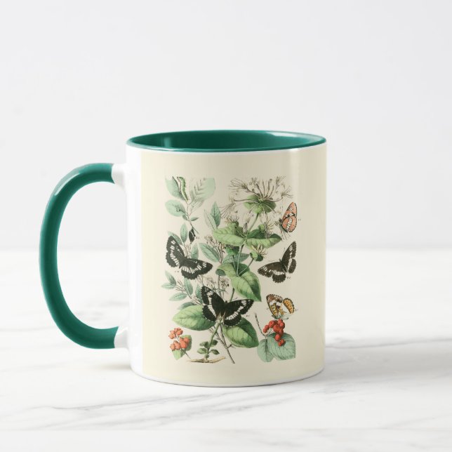 Caneca Jardim de Borboletas e Flores (Esquerda)