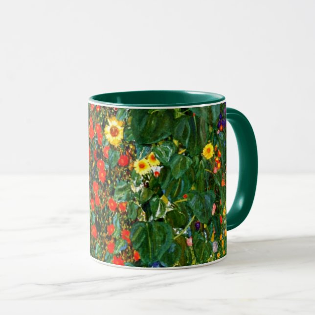 Caneca Jardim de fazenda com girassóis, famosa pintura (Frente Esquerda)