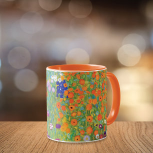 Caneca Jardim de Flores de Algodão Gustav Klimt