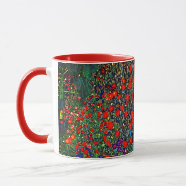 Caneca Jardim de Flores de Gustav Klimt (Esquerda)