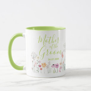 Caneca Jardim de Flores Silvestres Aquarela Mãe do Noivo