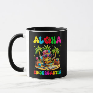 Caneca Jardim de Infância Aloha Abacaxi Havaí Volta às Au