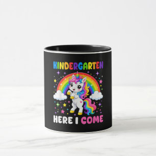 Caneca Jardim de Infância Aqui Vou Eu Unicórnio Volta às