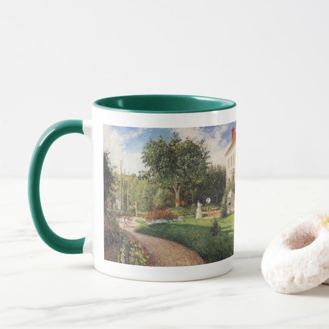 Caneca Jardim de Les Mathurins em Pontoise por Pissarro (Com Donut)