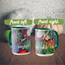 Caneca Jardim de outono rústico colorido