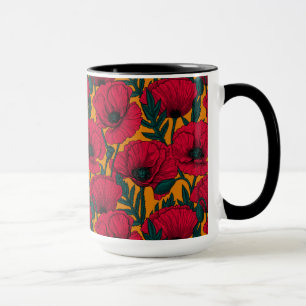 Caneca Jardim de papoila-vermelha