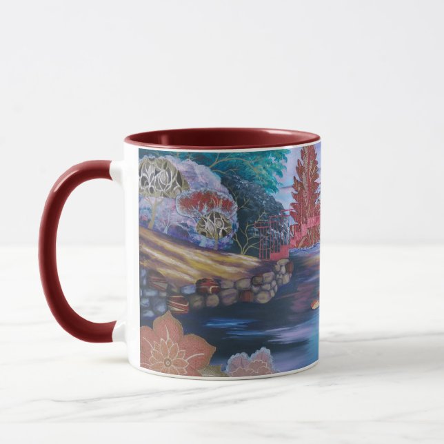 Caneca Jardim do Japão - Paisagem surreal - Mug de arte (Esquerda)