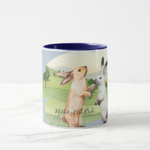 Caneca Jardim do País Casal de Casamento de Coelhos