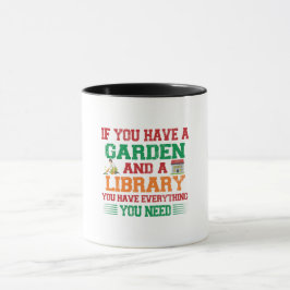 Caneca Jardim e Biblioteca é tudo que você precisa