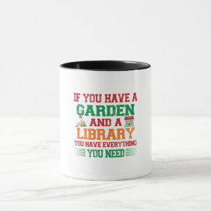 Caneca Jardim e Biblioteca é tudo que você precisa
