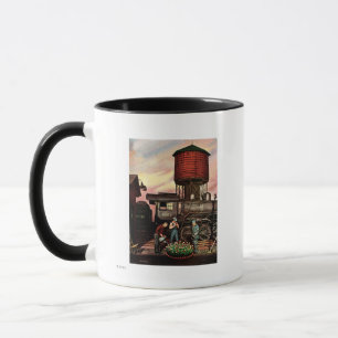 Caneca Jardim Flor do Comboio por Stevan Dohanos