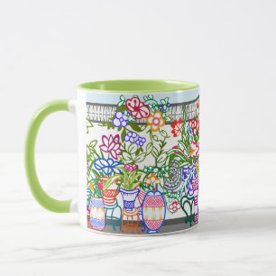 Caneca Jardim Flor Mah Jongg