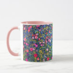 Caneca Jardim Italiano Gustav Klimt<br><div class="desc">Café Mug com a pintura a óleo de Gustav Klimt,  Paisagem do Jardim Italiano (1913). Um belo jardim de flores coloridas: vermelho,  branco,  rosa,  roxo. Um presente de excelente para fãs de Arte Nouveau e de Arte Austríaca.</div>