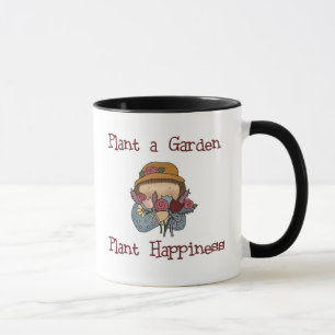 Caneca Jardinagem da felicidade da planta