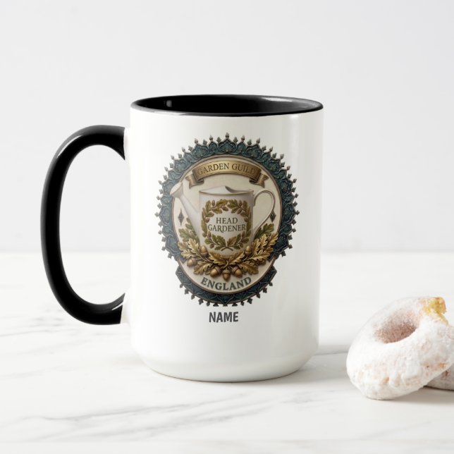 Caneca Jardineiro-Chefe | Relógio de Pulso Personalizado  (Com Donut)