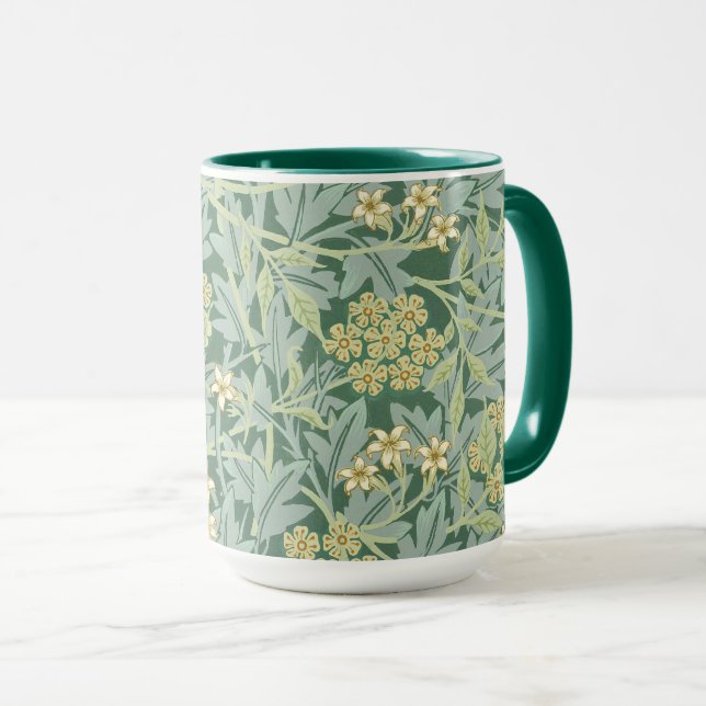 Caneca Jasmine, padrão de William Morris, (Frente Esquerda)