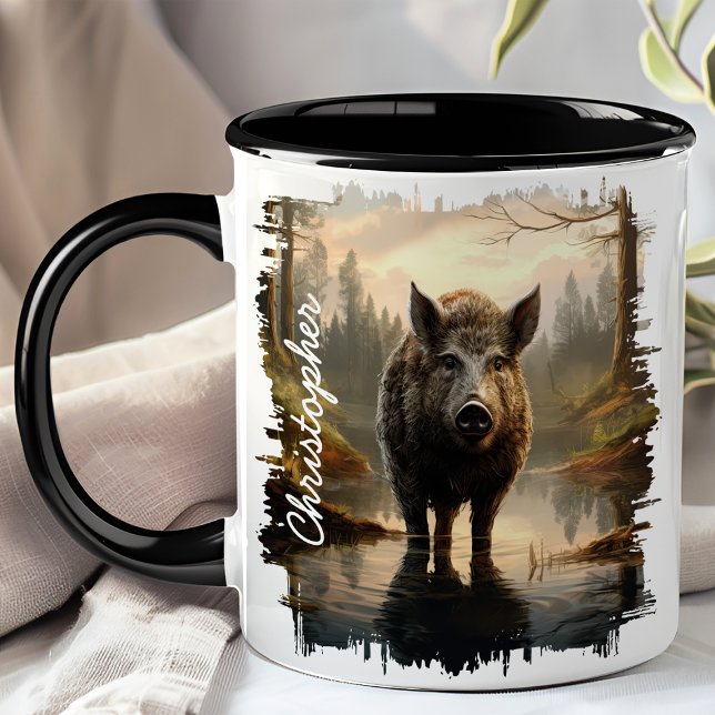 Caneca Javali no Lago da Floresta Nebulosa (Criador carregado)