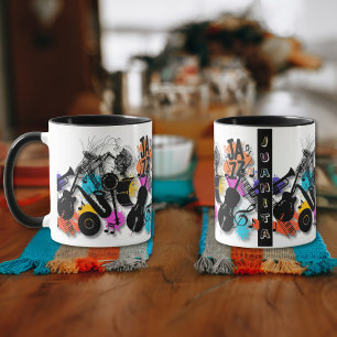 Caneca Jazz em Movimento Abstrato Mug