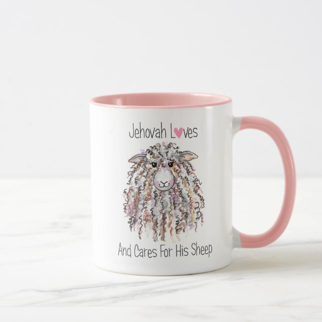 Caneca "Jehovah Ama e Cuida de Suas Ovelhas" (Direita)
