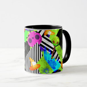 Caneca Jelly artístico de Halloween brilhante e ousado