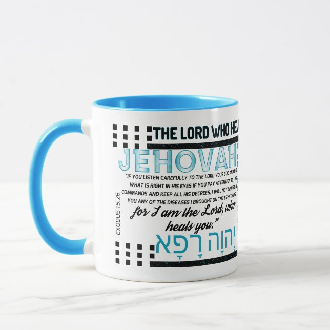 Caneca Jeová Rapha: O poder da cura de Deus - cristão (Esquerda)