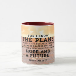 Caneca Jeremiah 29:11 Porque eu conheço os Planos do Sol