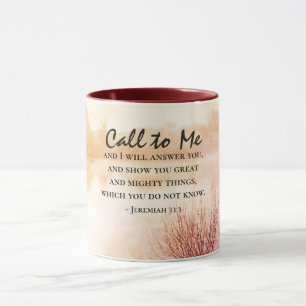 Caneca Jeremiah 33:3 Me ligue e eu responderei