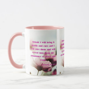 Caneca Jeremiah 33:6 KJV Escritura de Bíblia Pic Dois-Tom