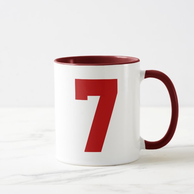 Caneca Jérsei vermelho número 7 (Direita)