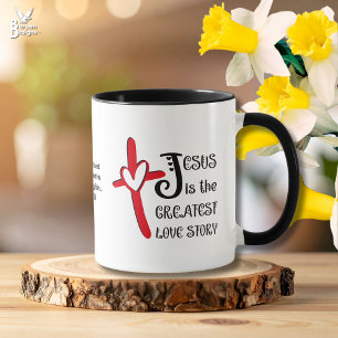 Caneca JESUS A MAIOR HISTÓRIA DE AMOR Páscoa Cristã