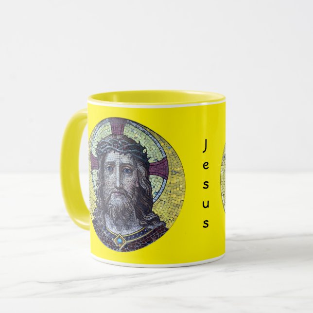 Caneca Jesus Cristo, Igreja - Chá/Café Mug (Frente Esquerda)