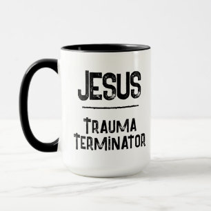 Caneca Jesus é o Terminador do Trauma Esperança Cristã
