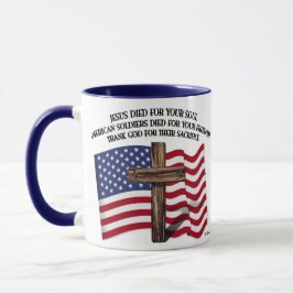 Caneca Jesus e os Soldados Americanos cruz robusta US...