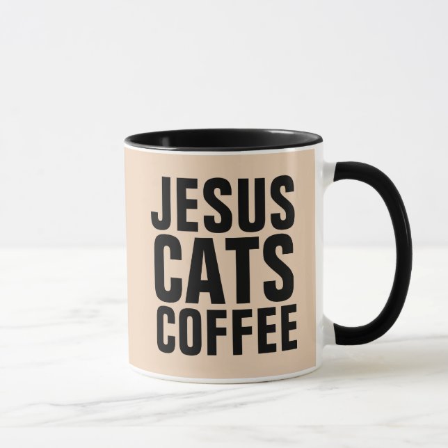 CANECA JESUS GATOS CAFÉ CHRISTIAN CAFFEE MUGS (Direita)