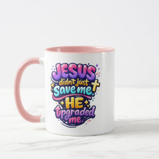 Caneca JESUS me atualizou - Cristão