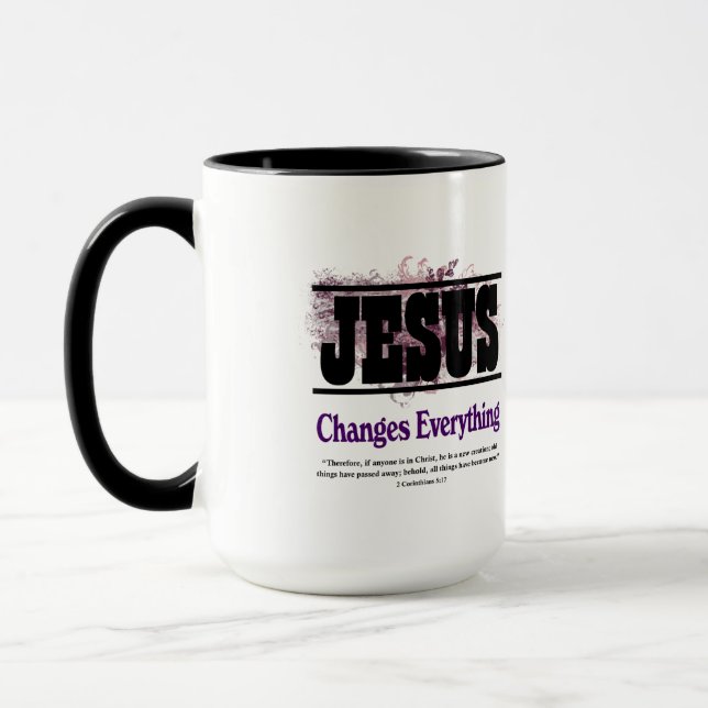 Caneca Jesus muda tudo (Esquerda)