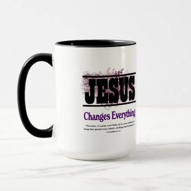 Caneca Jesus muda tudo (Esquerda)