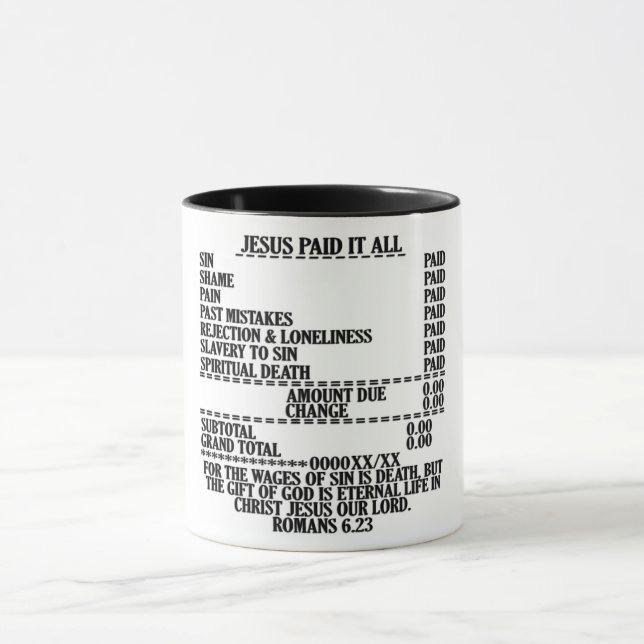 Caneca Jesus Pagou Tudo Mug (Centro)