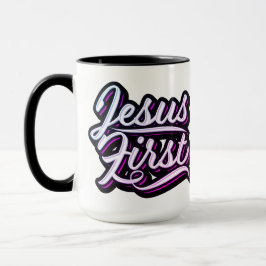 Caneca Jesus Primeiro Pinos e Púrpura