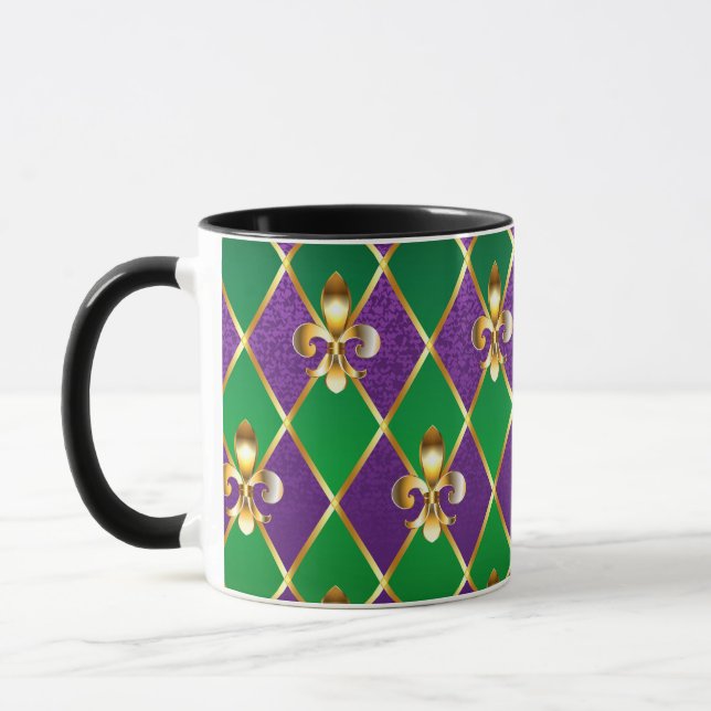 Caneca Jewelry Background Mardi Gras (Esquerda)