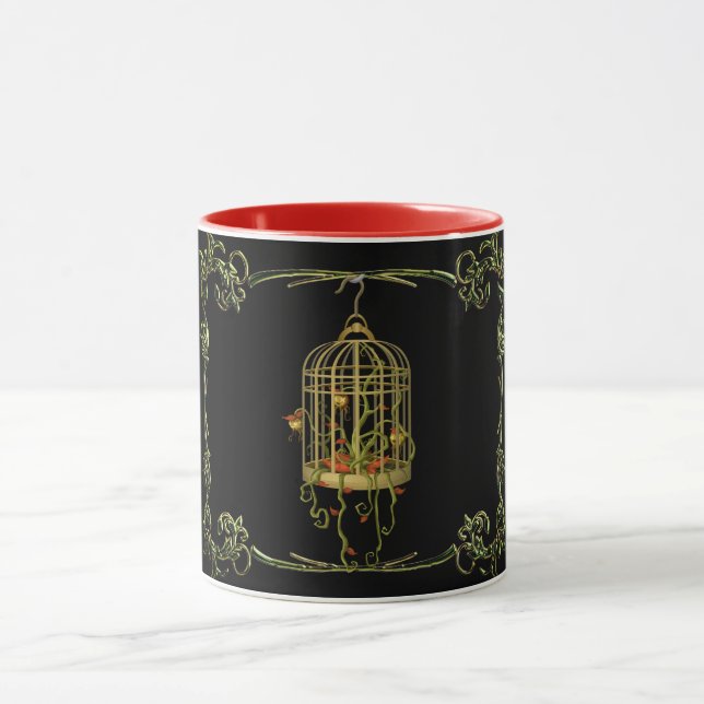 Caneca Jingle bell Plant birdcage art nouveau single (Centro)