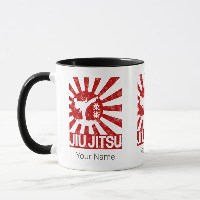 Caneca Jiu Jitsu Fighter Japonês Vintage Artes Marciais (Esquerda)