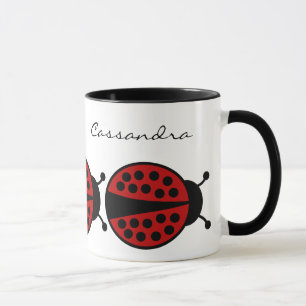 Caneca Joaninhas bonitos com seu nome