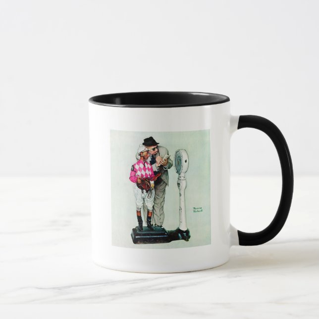 Caneca Jockey Pesando em Norman Rockwell (Direita)