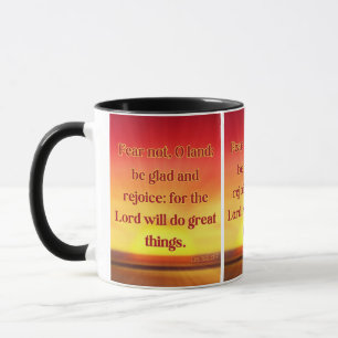 Caneca Joel 2:21 Bíblia KJV Verse Christian Scripture Pic