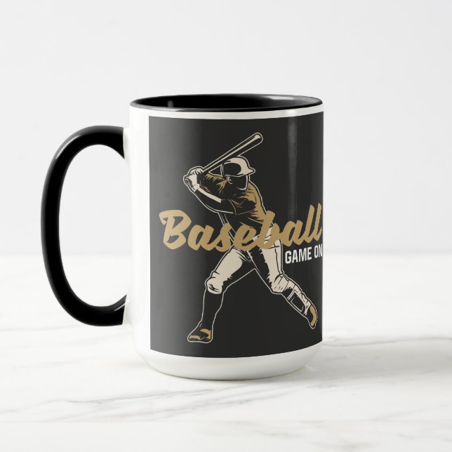 Caneca Jogador Baseball de Nome Personalizado (Esquerda)